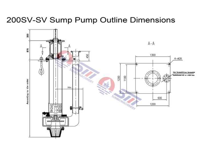 Vertical Slurry Pump 200SV, High Chrome Slurry Pump